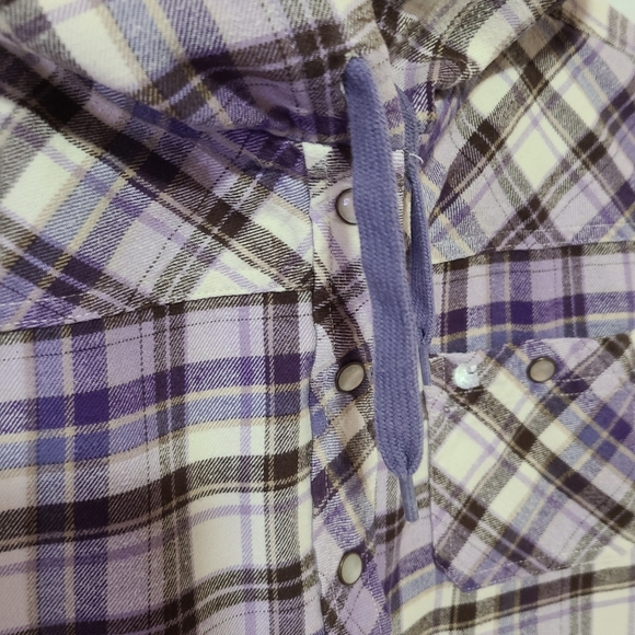 CARHARTT FOR WOMEN WARM FLANNEL HOODED SHIRT SIZE SMALL - Picture 4 of 6